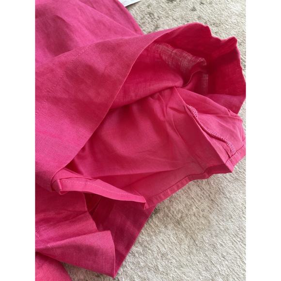 Equipment Sylvette Hot Pink 100% Linen Shorts Size 00 NWT‎ $250 High Rise - Picture 8 of 12